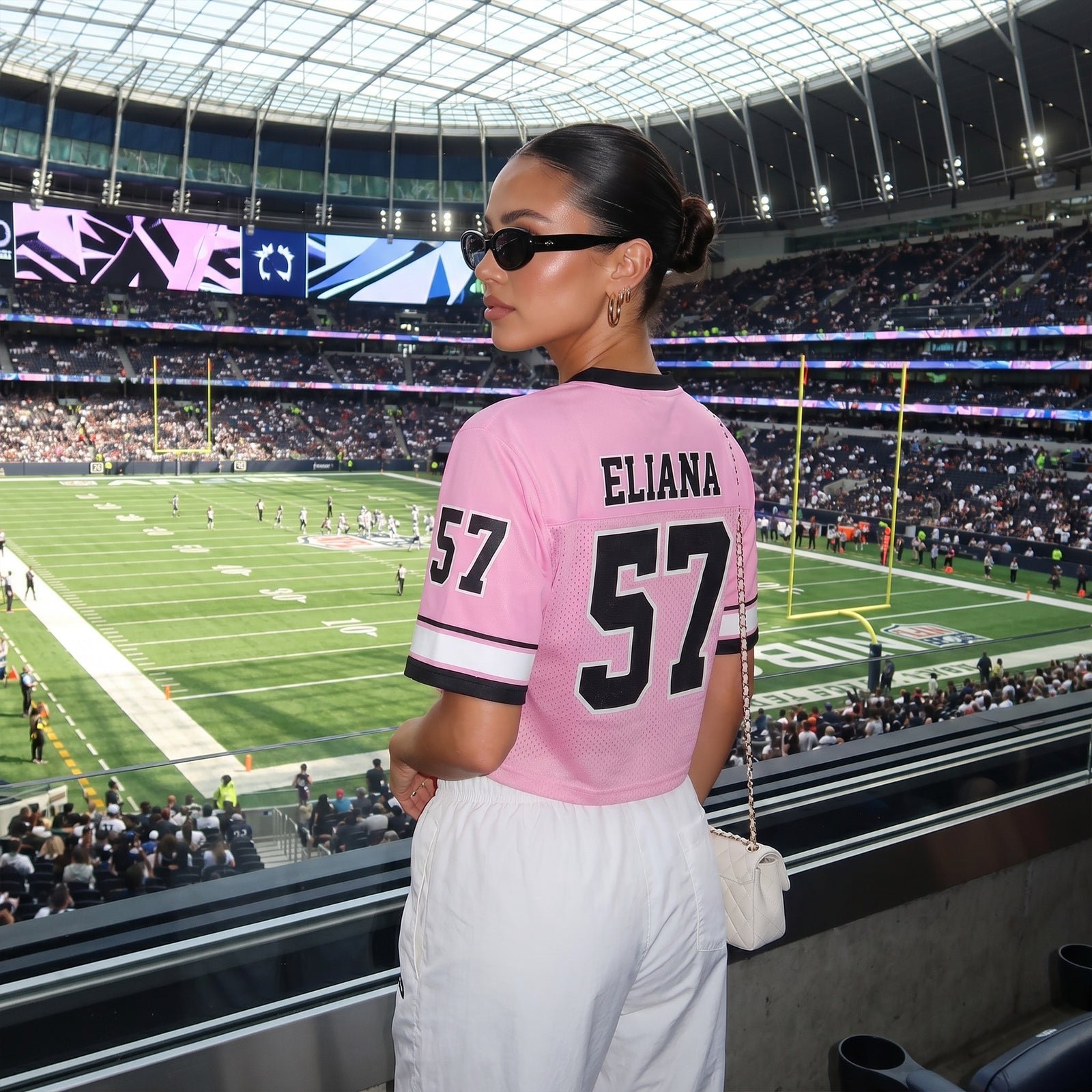 Custom Women's Crop Football Jersey Red and Black Gradient, image 7