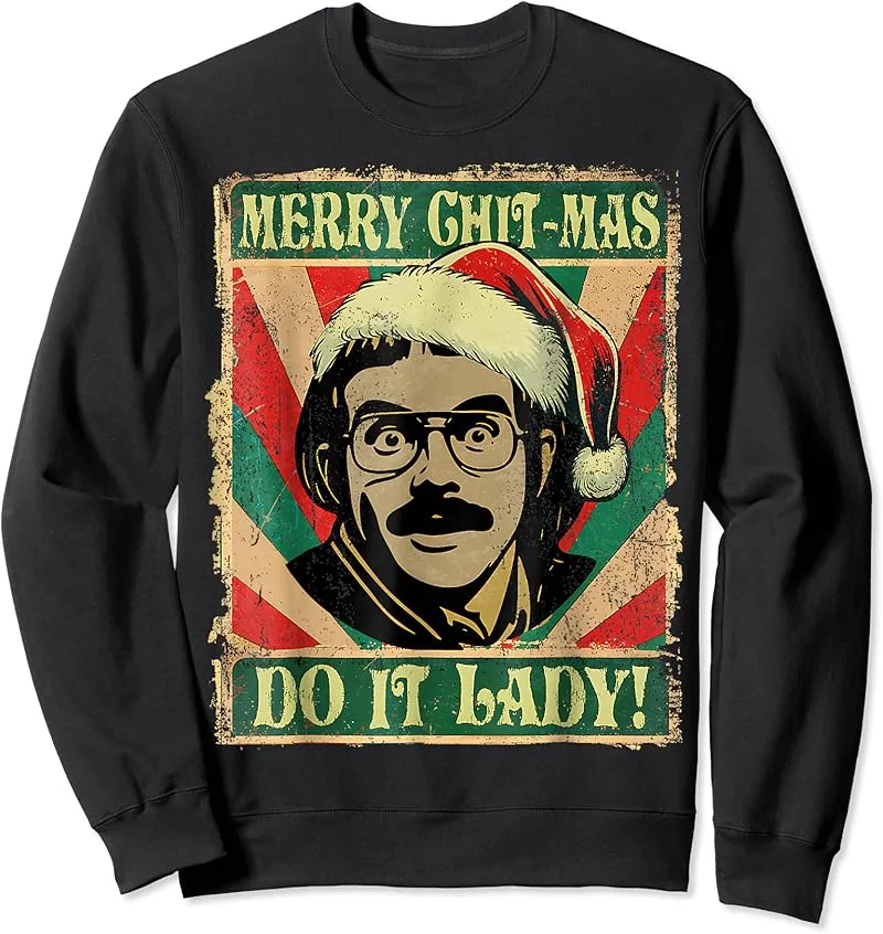 Do It Funny Chit-mas Christmas Santa Hat T-Shirt - view 2