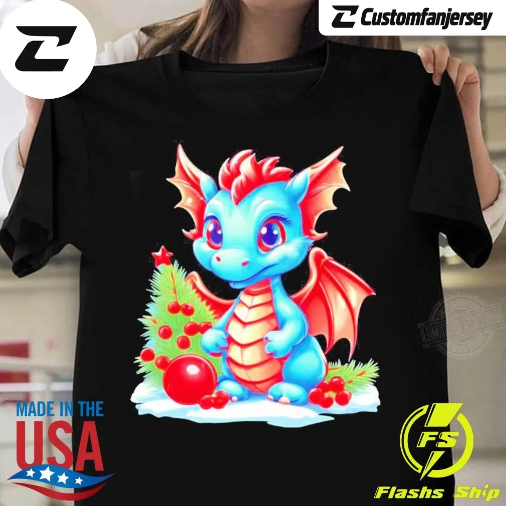 Dragon Tree Christmas T-Shirt - black Christmas shirt