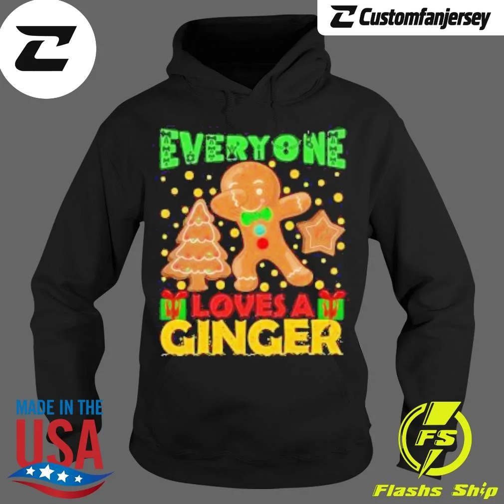 Everyone Loves A Dabbing Gingerbread Christmas Hoodie - black Christmas hoodie
