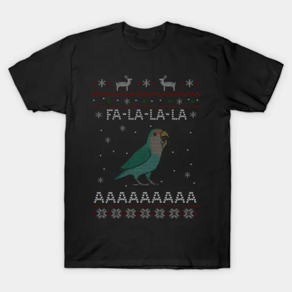 Fa La La Ugly Christmas Dutch Blue Lovebird Sweater T-Shirt