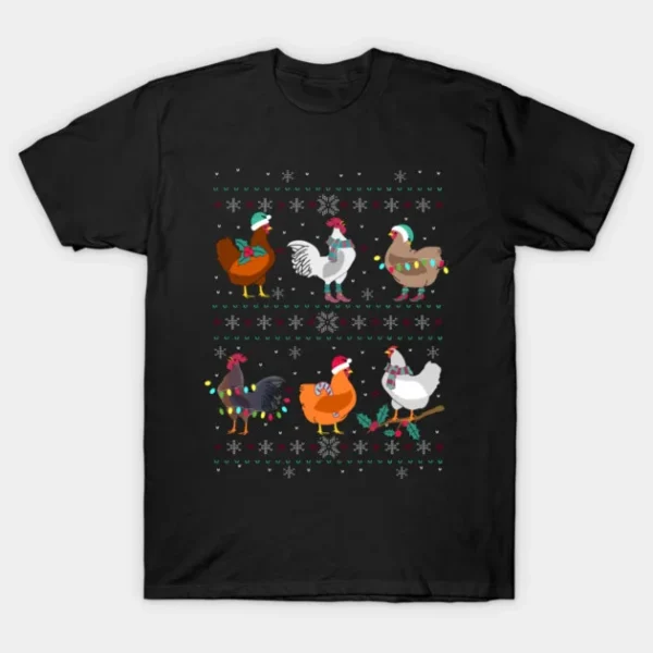 Funny Chicken Ugly Christmas Sweater T-Shirt