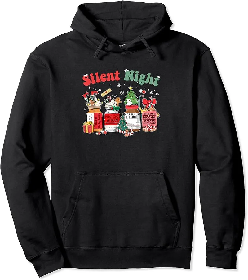 Funny Santa Propofol Silent Night ICU Nurses Merry Christmas T-Shirt - view 3