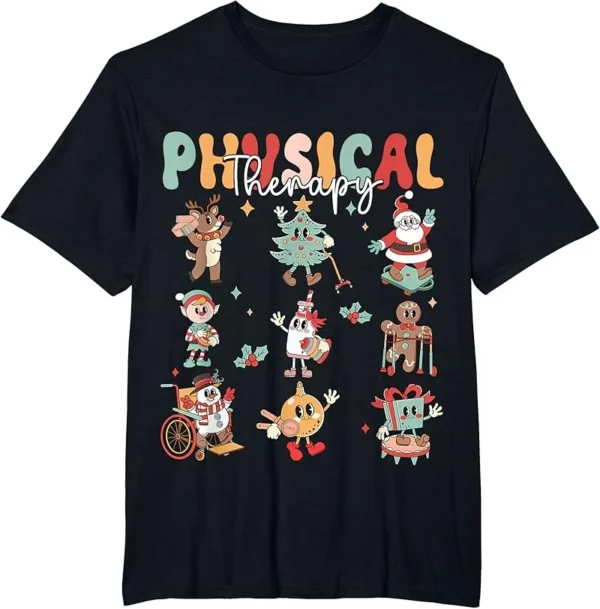 Gingerbread Physical Therapy Pt Physical Therapist Christmas T-Shirt