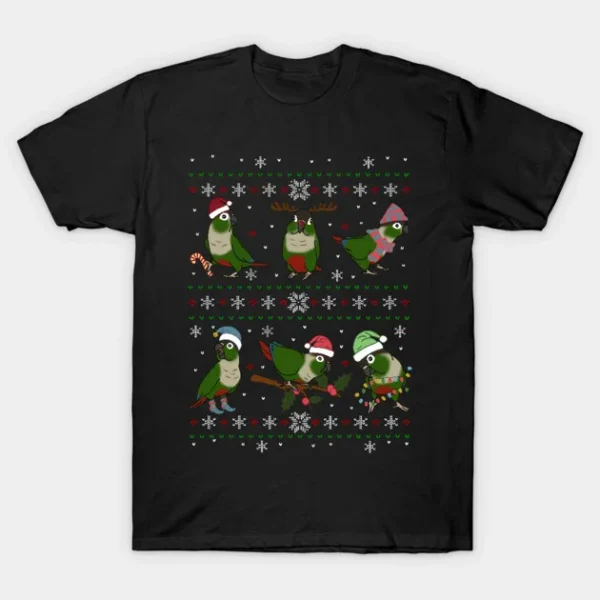 Green Cheeked Conure Ugly Christmas Sweater T-Shirt