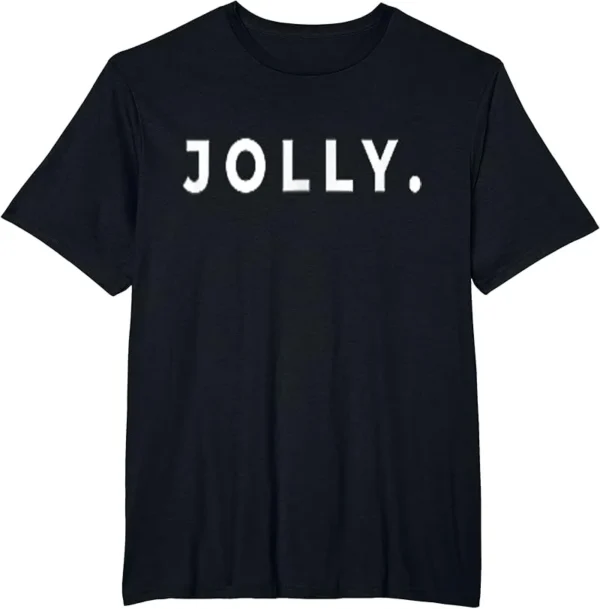 Jolly Christmas Subtle Minimal Funny Holiday Party Simple T-Shirt