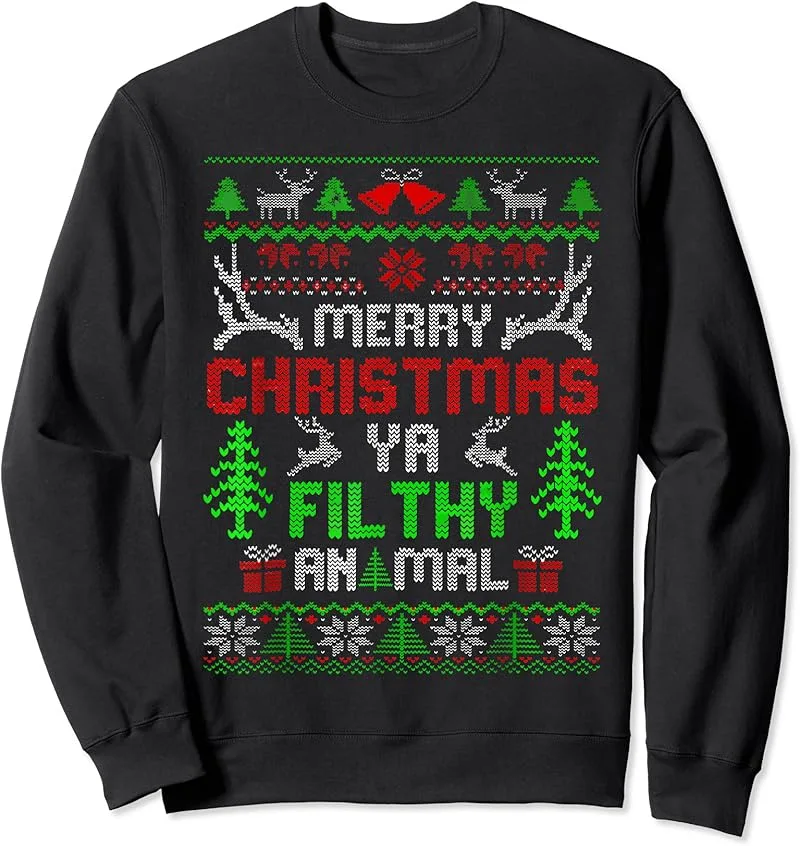 Merry Christmas Animal Filthy Ya Xmas Pajama T-Shirt - view 2