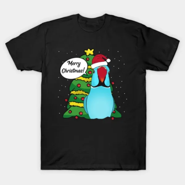Merry Christmas Blue Alexandrine T-Shirt