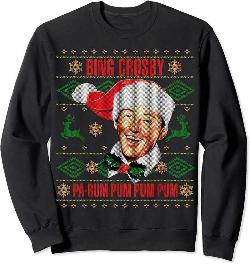 Official Bing Crosby Ugly Christmas Music T-Shirt - view 2