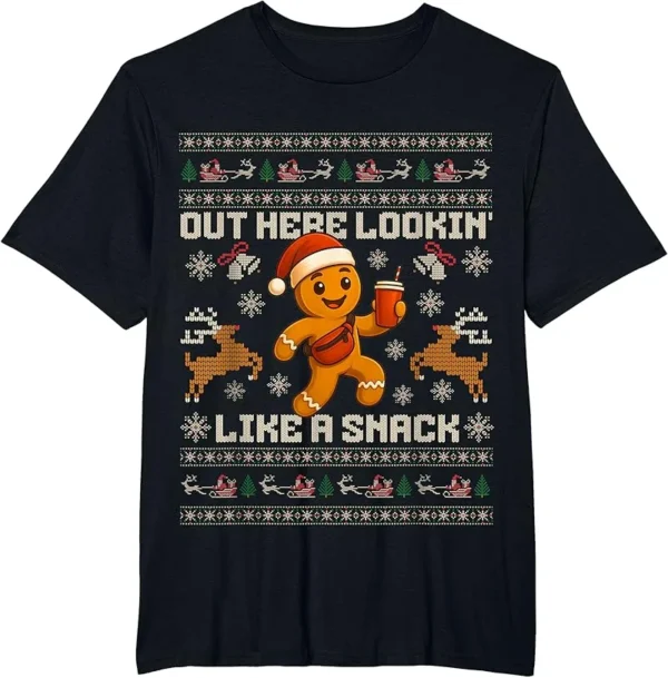 Out Here Looking Like A Snack Funny Christmas Xmas Cookies T-Shirt
