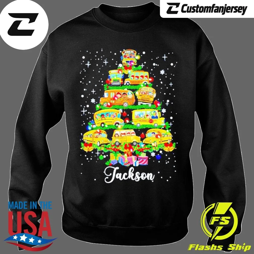 School bus driver Christmas Sweatshirt - black Christmas sweatshirt