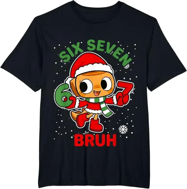 Six Seven Bruh Cute Dandy Christmas Toons World Shelly Toon T-Shirt