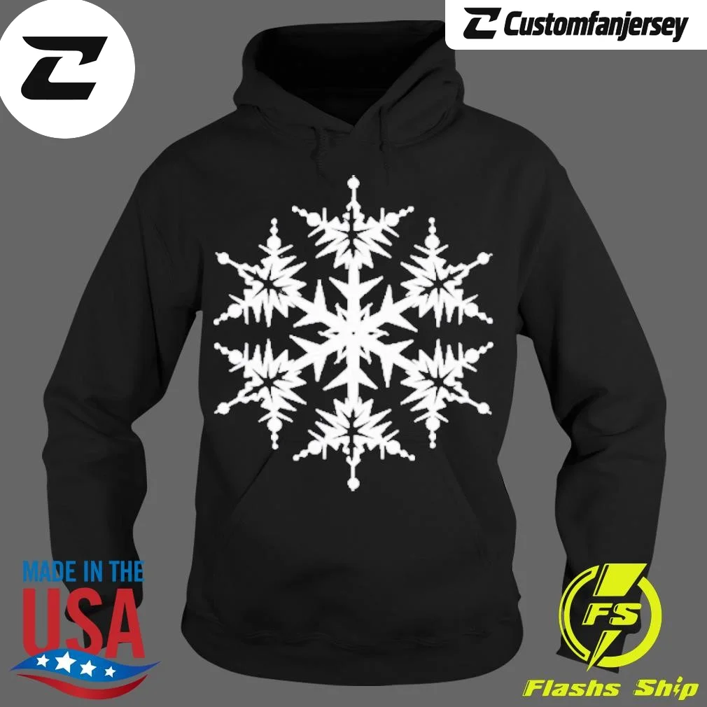 Snowflake Christmas Hoodie - black Christmas hoodie