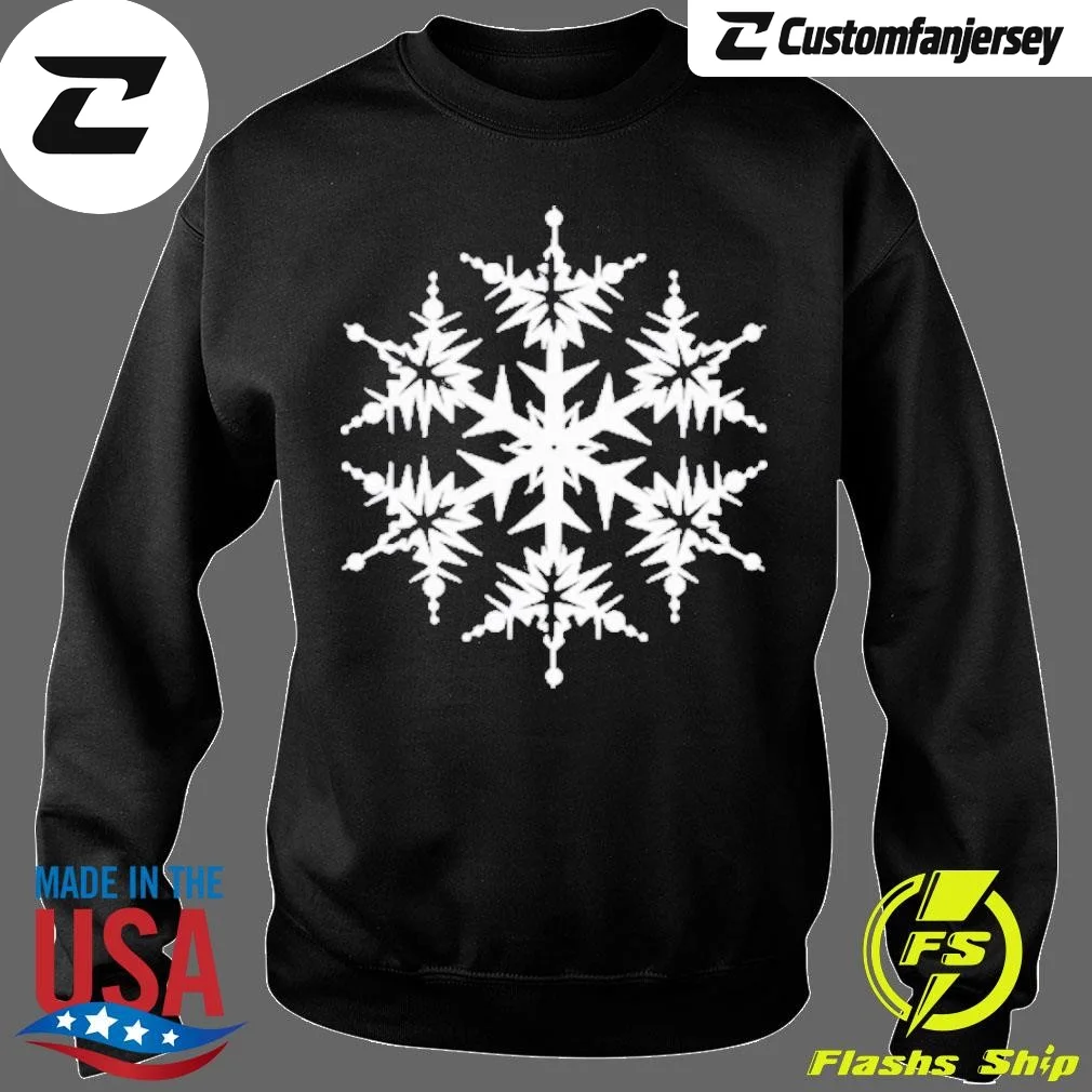 Snowflake Christmas Sweatshirt - black Christmas sweatshirt