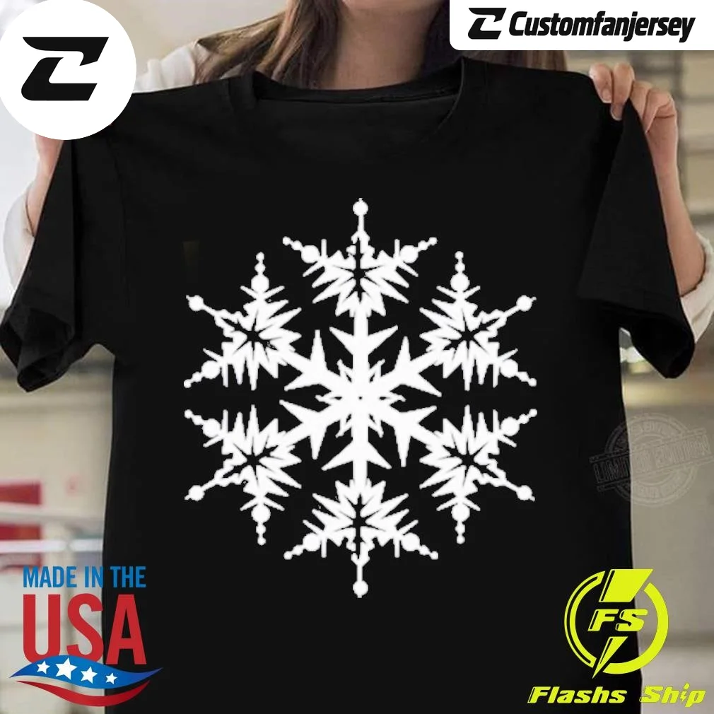 Snowflake Christmas T-Shirt - black Christmas shirt