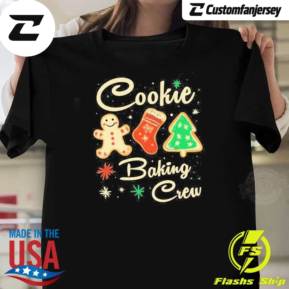The Christmas Cookie Baking Crew T-Shirt - black Christmas shirt