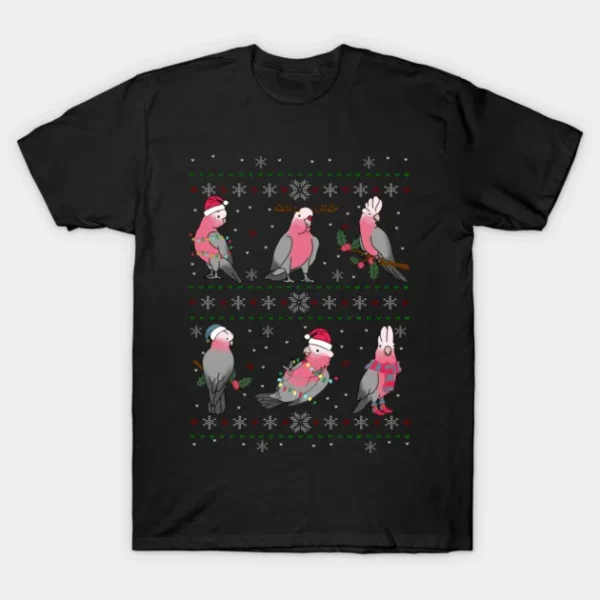 Ugly Christmas Pattern Galah Cockatoo Sweater T-Shirt