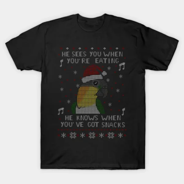 Ugly Christmas Snack Black Headed Caique Sweater T-Shirt
