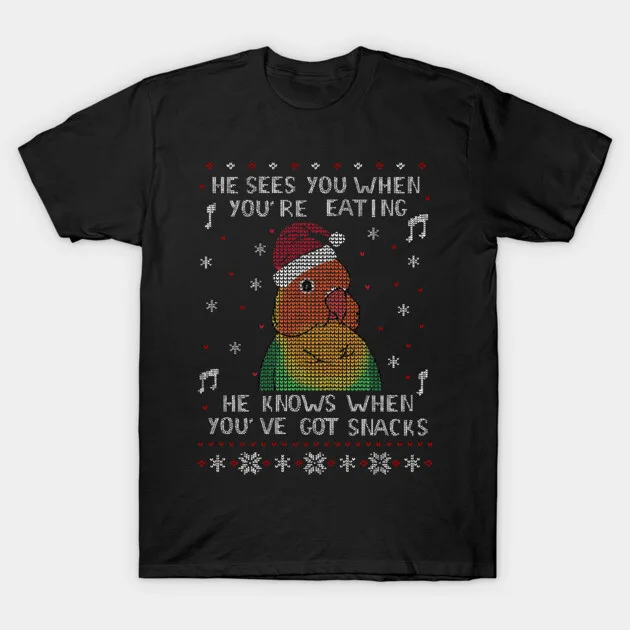 Ugly Christmas Snack Fischer's Lovebird Sweater T-Shirt