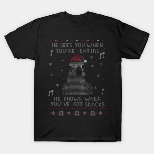 Ugly Christmas Snack Male African Grey Sweater T-Shirt