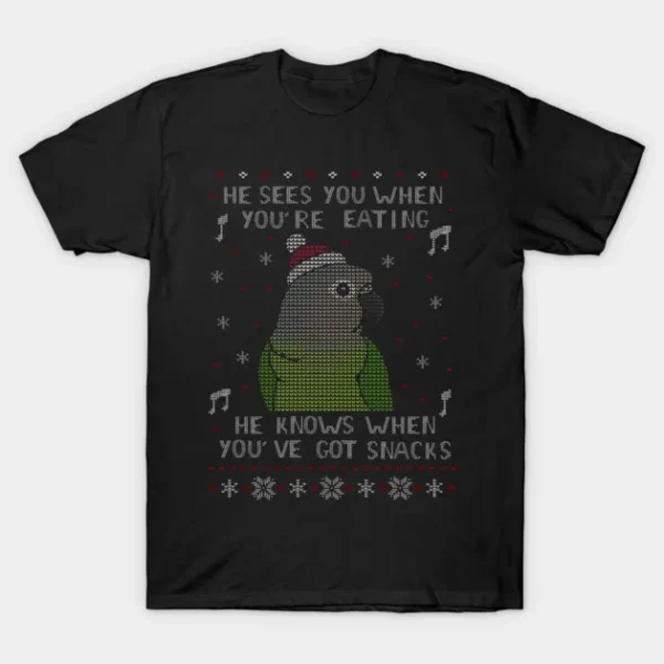 Ugly Christmas Snack Male Dusky Headed Conure Sweater T-Shirt