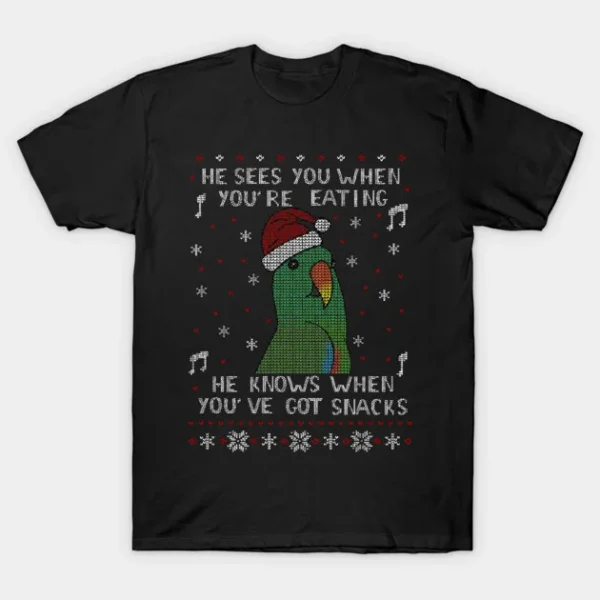Ugly Christmas Snack Male Eclectus Sweater T-Shirt